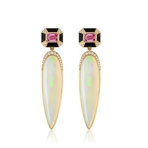 Kate Spade Geometric Oval Linear Shape tear drop earrings.